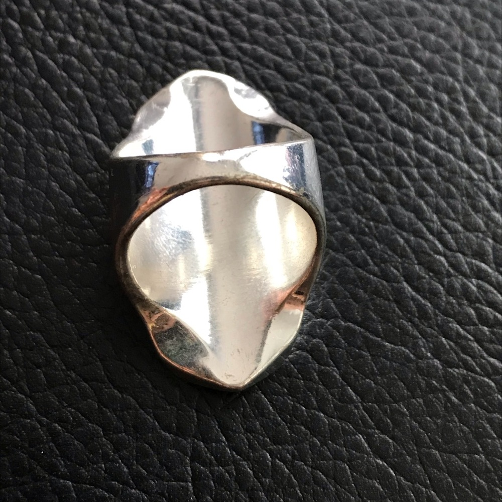 Long Silver Diamond Ring 💍 - Picture 2 of 6